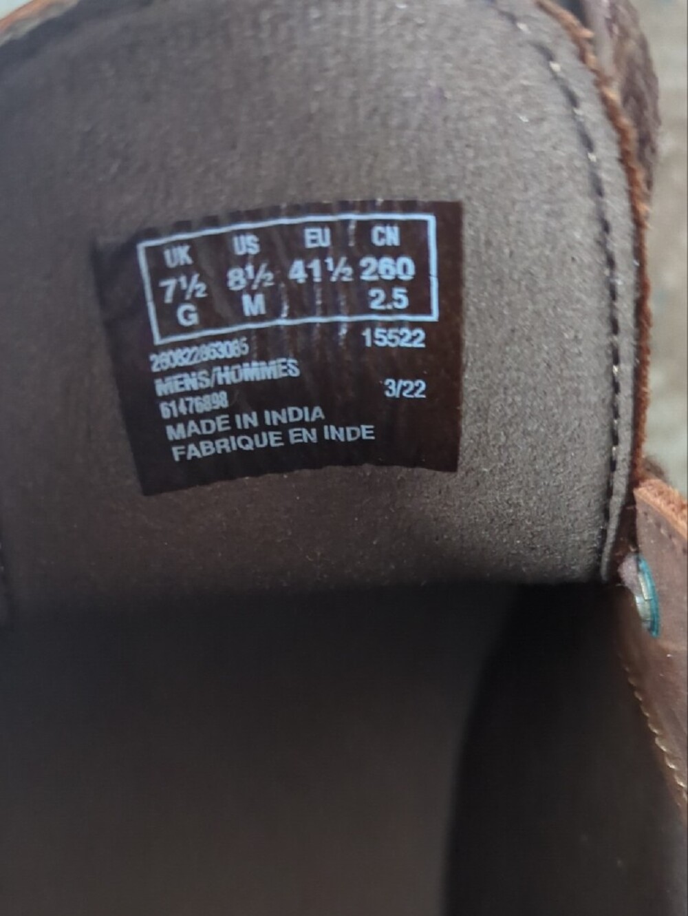 Clarks Men's Dark Brown Leather Chukka Boots Size 8.5 - Picture 6 of 8